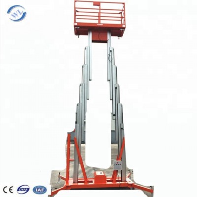 Aluminum double mast lift platform hydraulic lifting platform WLA0.2-10