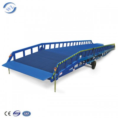 Hydraulic loading and unloading container ramps for trucks